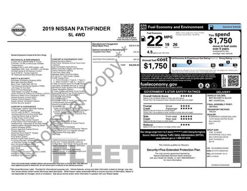 2019 Nissan Pathfinder SL