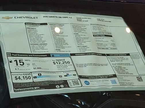 2026 Chevrolet Corvette Z06