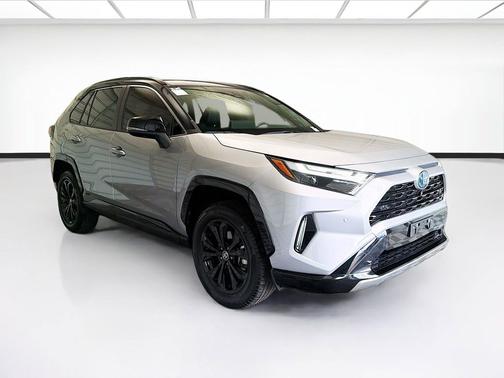 Silver Sky Metallic/Midnight Black Metallic 2023 Toyota RAV4 Hybrid SE