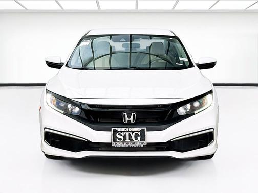 Platinum White 2019 Honda Civic LX