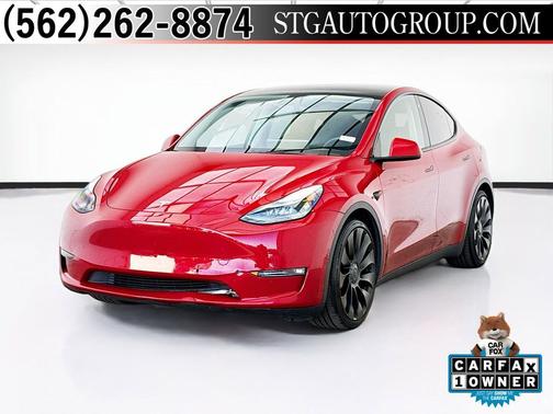 Red Multi-Coat 2022 Tesla Model Y Performance Dual Motor All-Wheel Drive