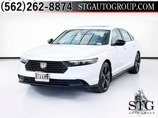 Platinum White 2024 Honda Accord Hybrid Sport