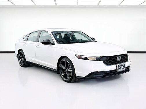 Platinum White 2024 Honda Accord Hybrid Sport