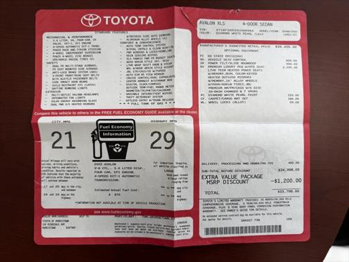 2003 Toyota Avalon XLS