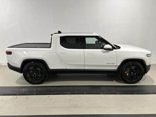 Glacier White 2024 Rivian R1T Adventure Quad Motor Large Pack