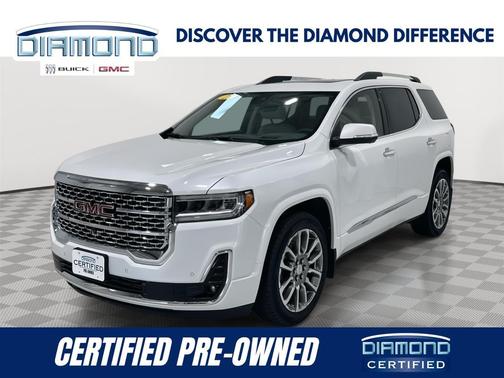 White Frost Tricoat 2023 GMC Acadia Denali