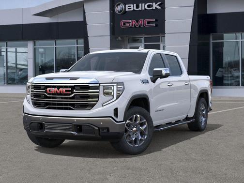 Glacier White Tricoat 2026 GMC Sierra 1500 SLT
