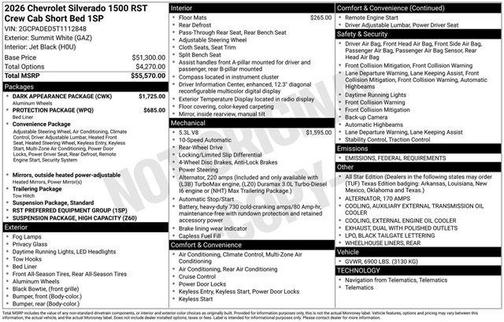 2026 Chevrolet Silverado 1500 RST