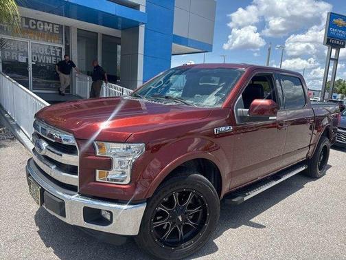 Maroon 2016 Ford F-150 Lariat