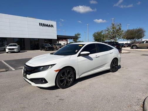 White 2019 Honda Civic Sport