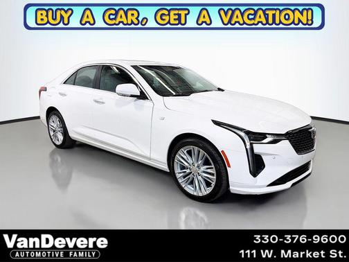Summit White 2023 Cadillac CT4 Premium Luxury