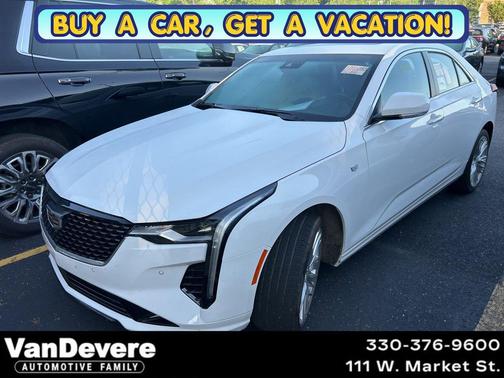 Summit White 2023 Cadillac CT4 Premium Luxury