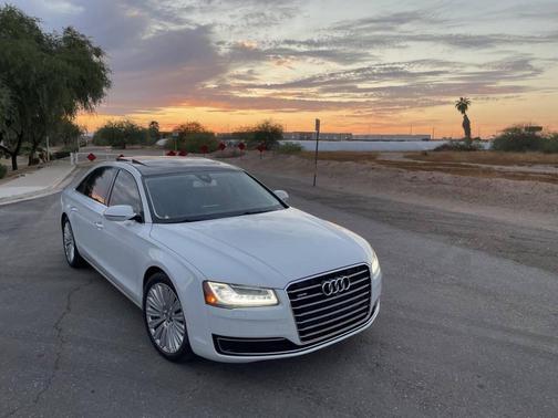 White 2015 Audi A8 L 3.0 TDI