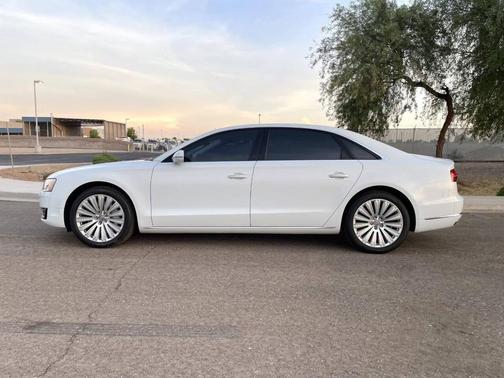 White 2015 Audi A8 L 3.0 TDI