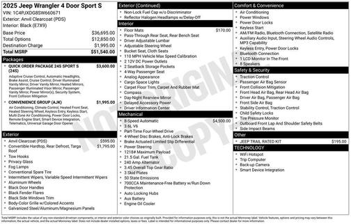 2025 Jeep Wrangler Sport