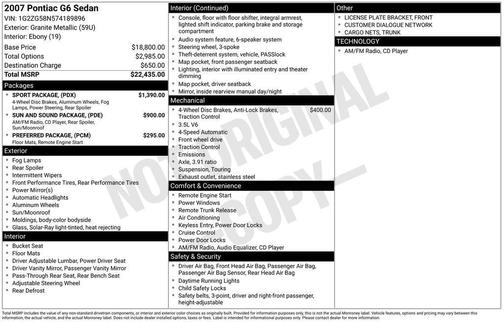 2007 Pontiac G6 Base