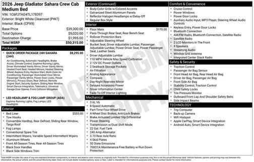 2026 Jeep Gladiator Sport