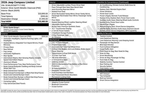 2026 Jeep Compass Limited
