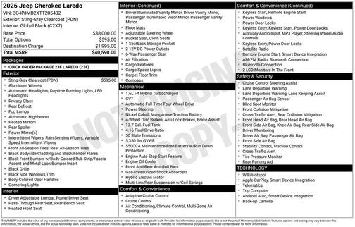 2026 Jeep Cherokee LAREDO/LIMITED