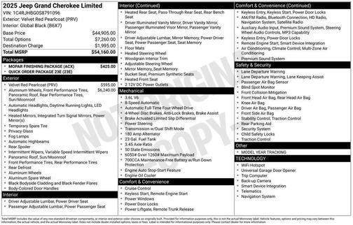 2025 Jeep Grand Cherokee Limited