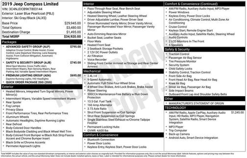 2019 Jeep Compass Limited