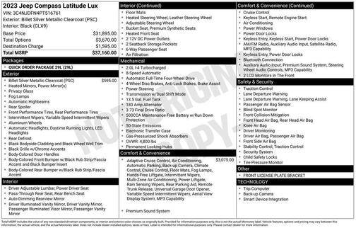 2023 Jeep Compass Latitude Lux