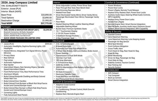 2026 Jeep Compass Limited