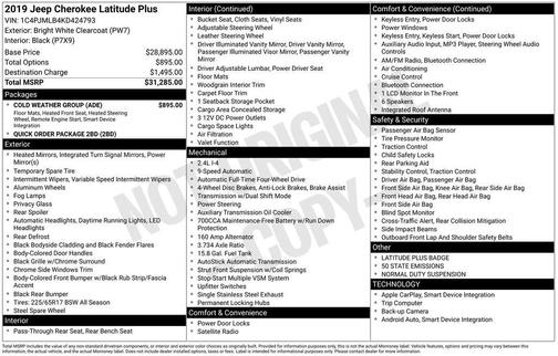 2019 Jeep Cherokee Latitude Plus