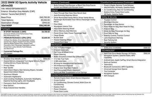 2022 BMW X3 xDrive30i