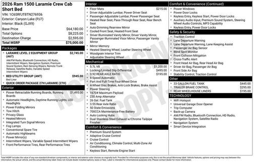 2026 RAM 1500 Laramie
