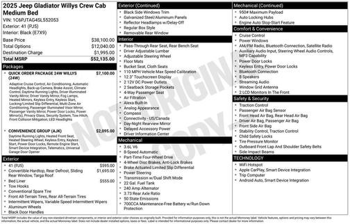 2025 Jeep Gladiator Sport
