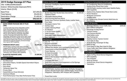 2019 Dodge Durango GT Plus