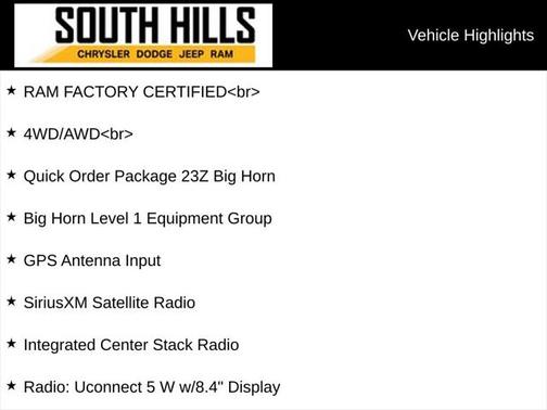 2023 RAM 1500 Big Horn Crew Cab 4x4 57' Box