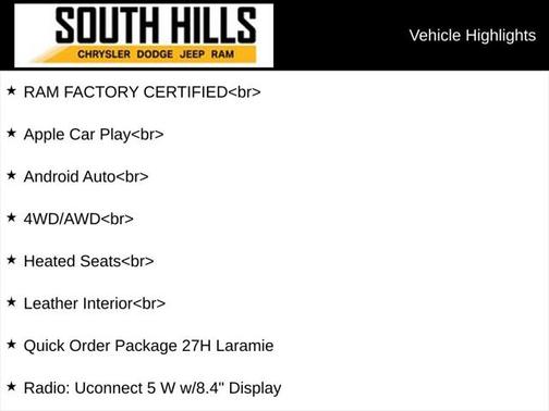 2022 RAM 1500 Laramie Crew Cab 4x4 57' Box