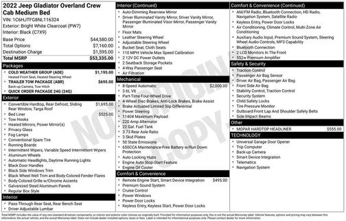 2022 Jeep Gladiator Overland