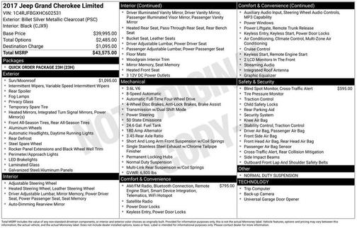 2017 Jeep Grand Cherokee Limited