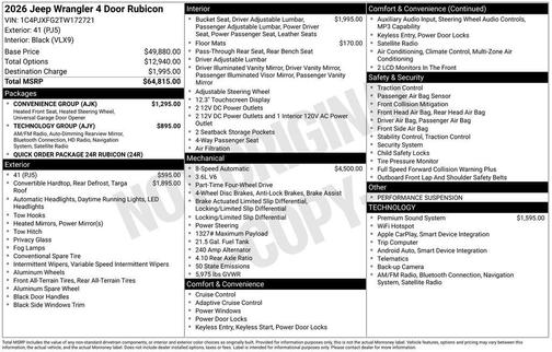 2026 Jeep Wrangler Rubicon