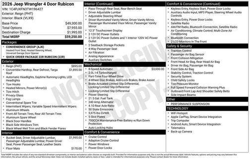 2026 Jeep Wrangler Rubicon