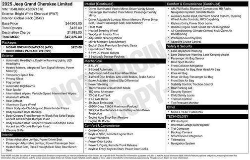 2025 Jeep Grand Cherokee Limited