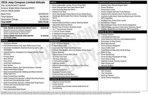 2026 Jeep Compass Limited