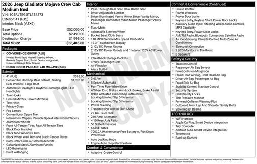 2026 Jeep Gladiator Mojave