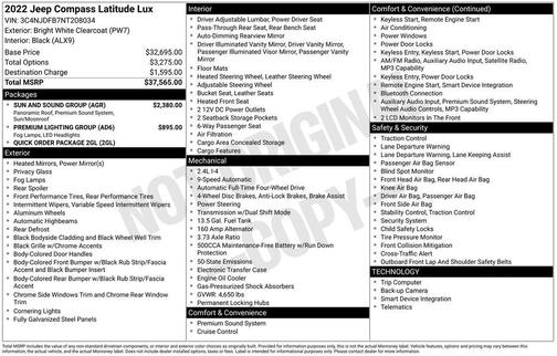 2022 Jeep Compass Latitude Lux