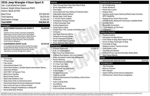 2026 Jeep Wrangler Sport