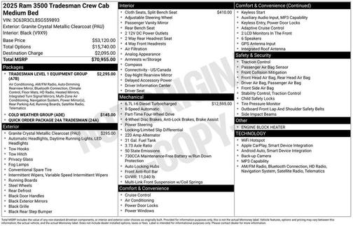 2025 RAM 3500 Tradesman