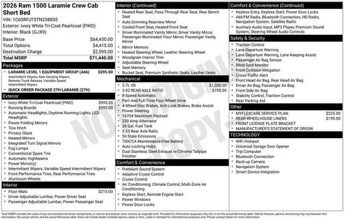 2026 RAM 1500 Laramie