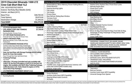 2019 Chevrolet Silverado 1500 LTZ