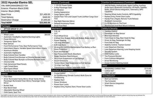 2022 Hyundai ELANTRA SEL