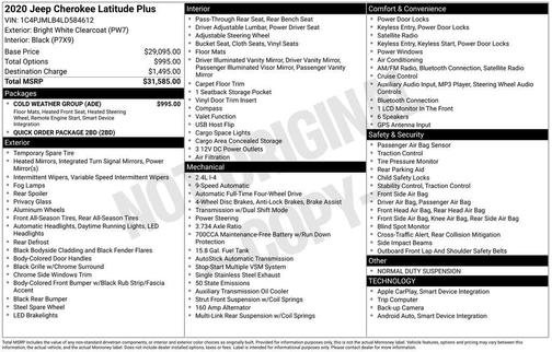 2020 Jeep Cherokee Latitude Plus