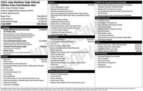 2022 Jeep Gladiator Overland
