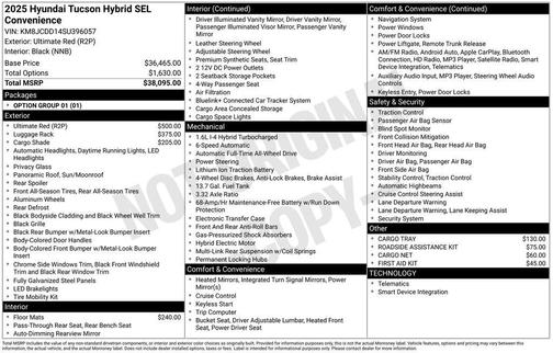 2025 Hyundai TUCSON Hybrid SEL Convenience